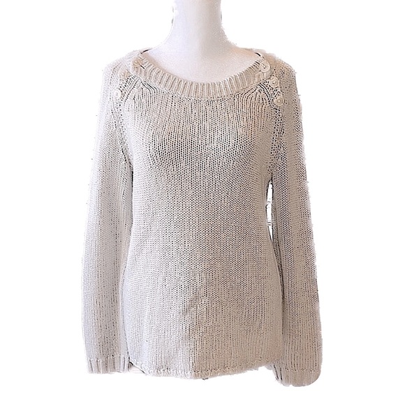 Moda International Oatmeal Cashmere Blend Wool Sweater, Women’s Size Small. - Picture 2 of 10